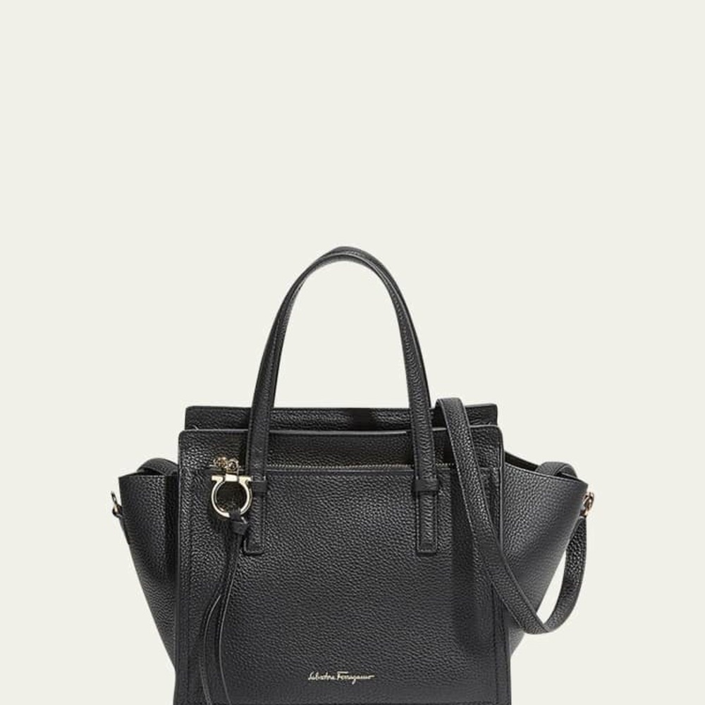 Salvatore Ferragamo Black Leather Handbag